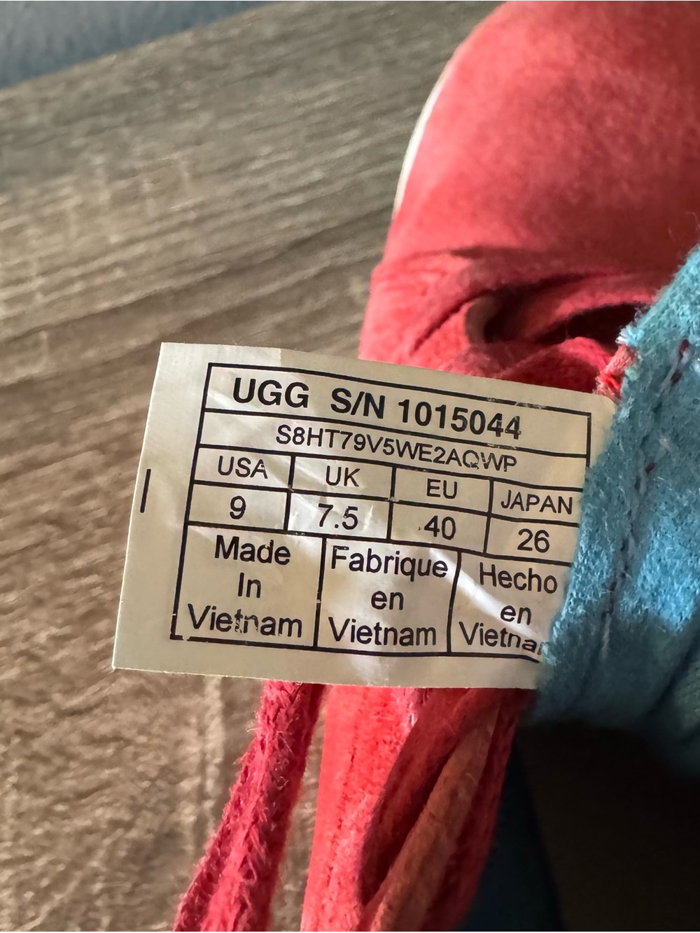 UGG Red Suede Casual Lace-Up Sneakers - Picture 5 of 5